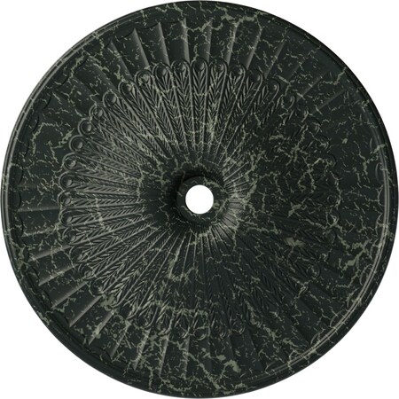 Ekena Millwork Galveston Medallion (Canopies up to 5 7/8"), 51"OD x 3 5/8"ID x 3 3/8"P, Painted Turtle Crackle CM51GLPTC